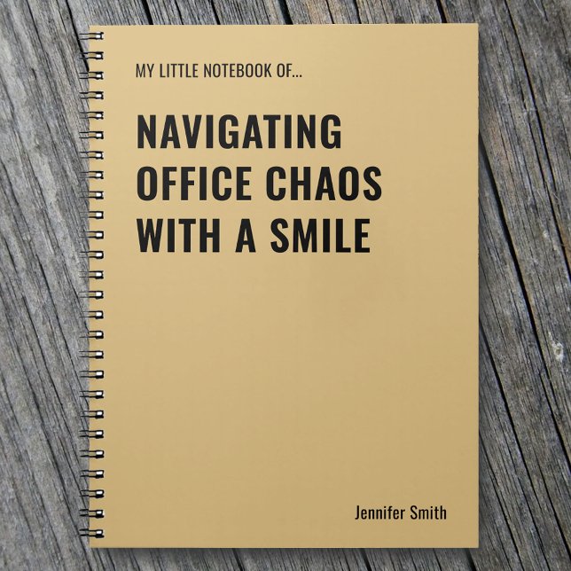 Navigating Office Chaos Funny Quote Notizblock (Von Creator hochgeladen)