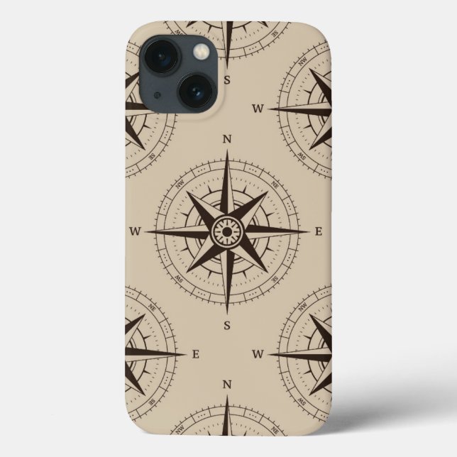 Navigation Compass Pattern Case-Mate iPhone Hülle (Rückseite)