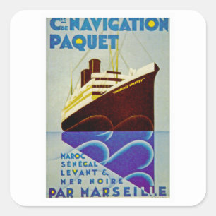 Navigation Paquet Quadratischer Aufkleber