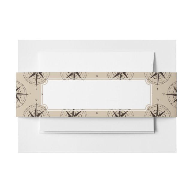 Navigations-Kompass-Muster Einladungsbanderole (Vorderseite Beispiel)