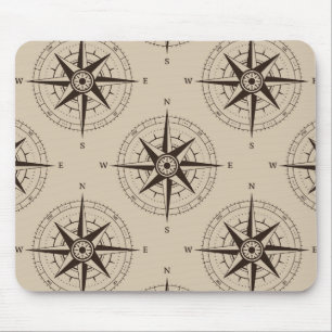 Navigations-Kompass-Muster Mousepad