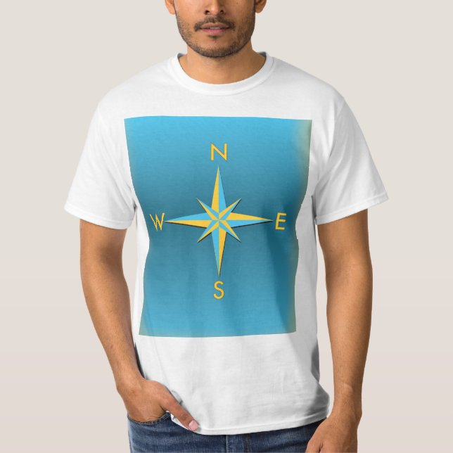 Navigationskompass T-Shirt (Vorderseite)