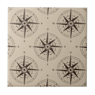 Navigationskompassmuster Fliese