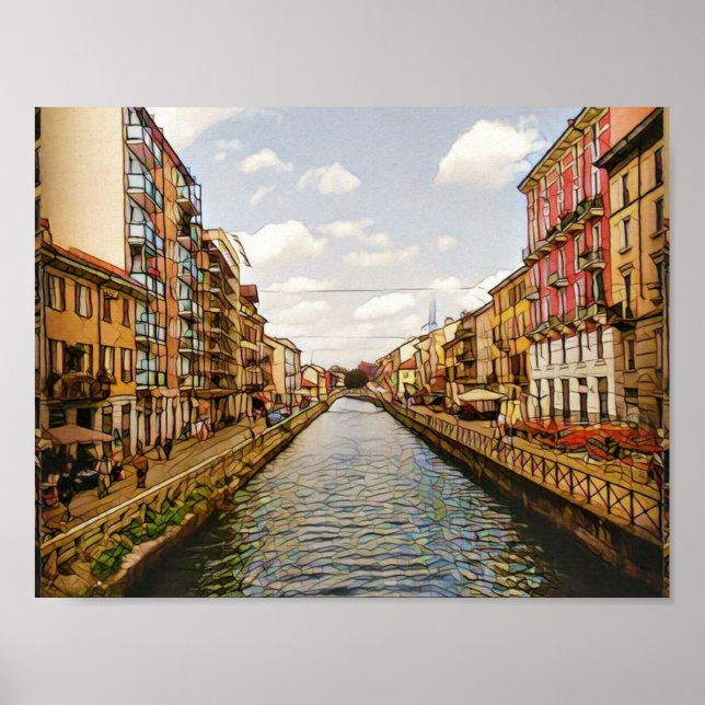 Navigli Canal Milano Poster (Vorne)