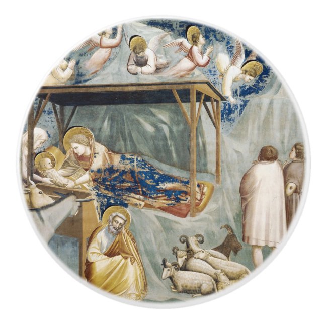 Navitity (Geburt Jesu Christi) (von Giotto) Keramikknauf (Vorderseite)