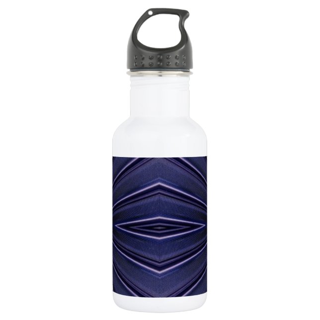 Navy Abstrakt Pattern Trinkflasche (Vorderseite)