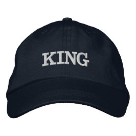 Navy Adjustable Hat mit kühlem KING Atemberaubend Bestickte Baseballkappe