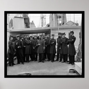 Navy Admiral Porter Aboard der USS Malvern 1864 Poster