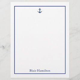 Navy Anchor Briefbogen