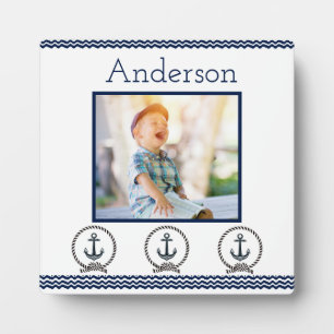 Navy Anchors windet Blue Nautic Foto Frame Fotoplatte