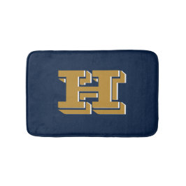 Navy and Gold School Pride Color Style Monogram Badematte
