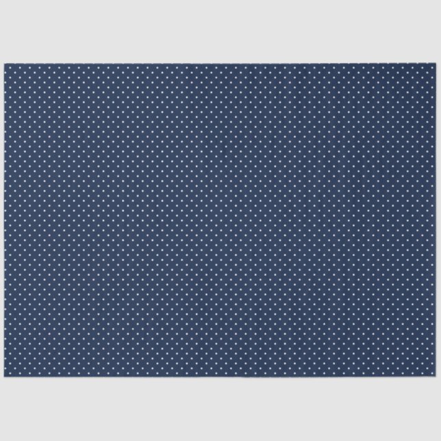 Navy and White Polka Dot Tissue Paper Seidenpapier (Vorderseite)