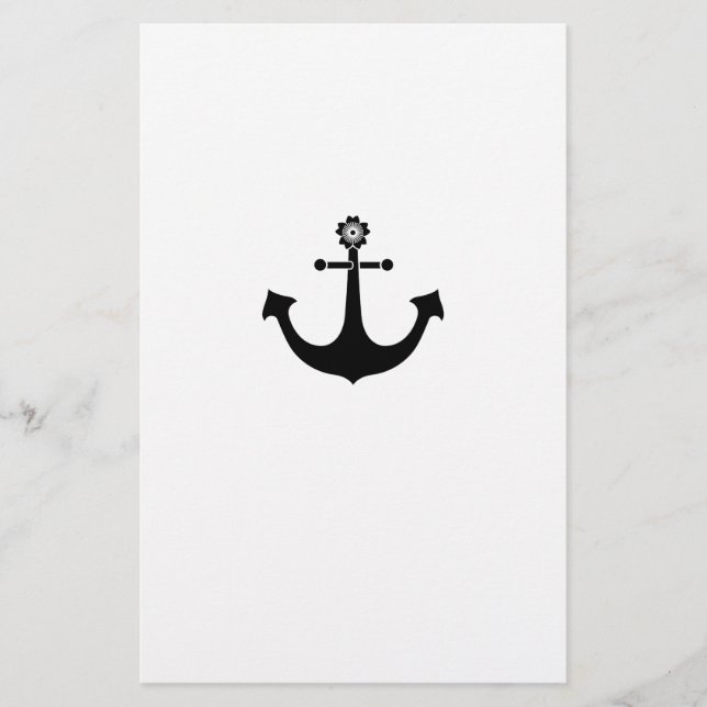Navy-Anker Briefpapier (Vorderseite)