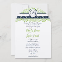 Navy Apple Green Gray Love Birds Hochzeit