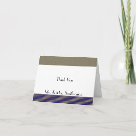 Navy Art Deco Posh Wedding Vielen Dank Dankeskarte