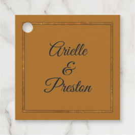 Navy auf Gold Vielen Dank für die Tags Geschenkanhänger