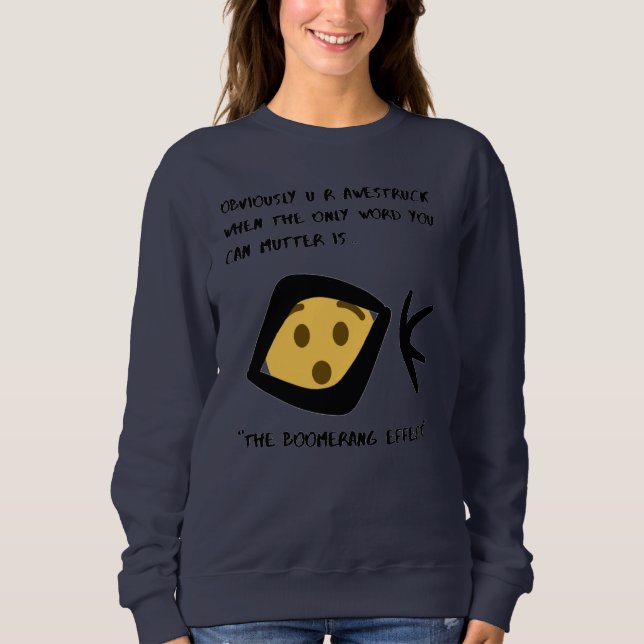 Navy 'Awestruck' Basic Boomerangang Sweatshirt (Vorderseite)