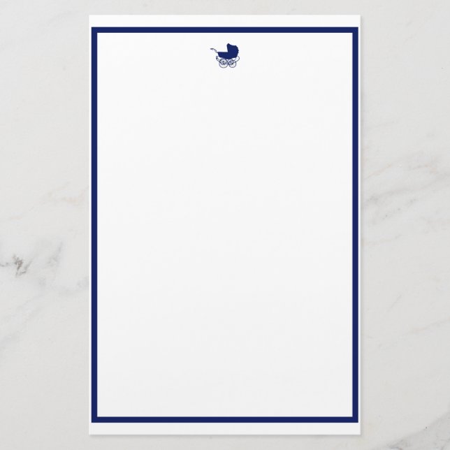 Navy Baby Carriage Briefpapier (Vorderseite)