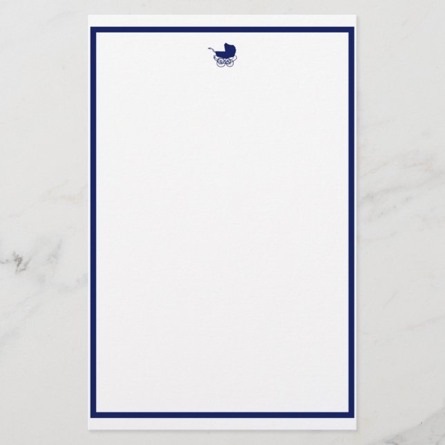Navy Baby Carriage Briefpapier (Vorderseite)