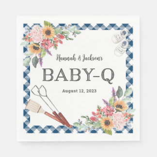Navy Baby-Q Dusche Personalisiert Napkins Serviette
