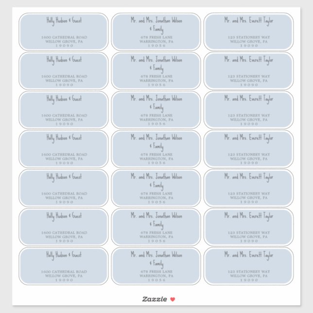 Navy Baby Shower Guest Address Labels (Blatt)