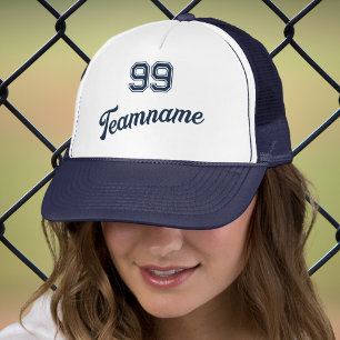 Navy Baseball, benutzerdefinierte Spielernummer un Truckerkappe