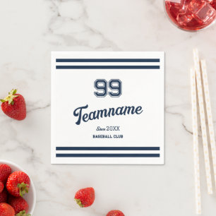 Navy Baseball Club Benutzerdefinierte Player-Numme Serviette