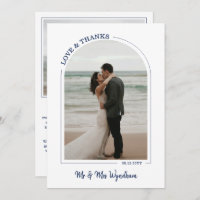 Navy Beautiful Arch Wedding Foto Liebe & Danke