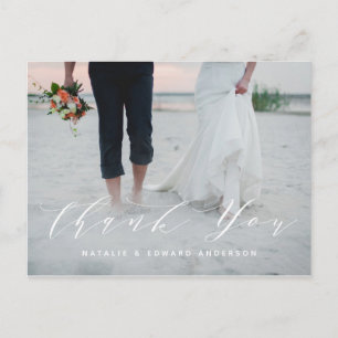 Navy bemalt + Skript-Foto danke Postcard Postkarte