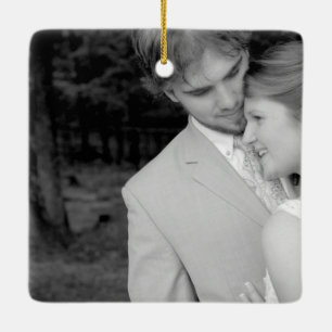 Navy & Berry Berry Elegant Damask Peacock Wedding Keramikornament