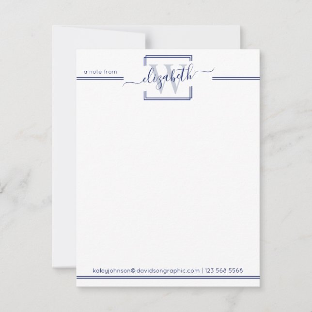 Navy Beruflich | vom Schreibtisch der Karte (Vorderseite)