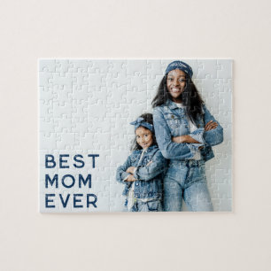 Navy Best Mom Ever Foto Puzzle