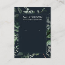 Navy Black Frame Foliage, Nekklace Display