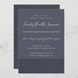 NAVY BLACK SKETCH STRIPE LINE TALK SEMINAR EVENT EINLADUNG