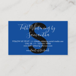 Navy Black Teeth Whitening Aftercare Tipps Visitenkarte