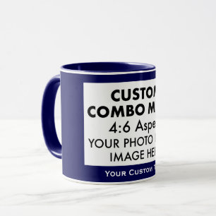 Navy Blau 4:6 Landschaftsfotobilderahmen Custom Co Tasse
