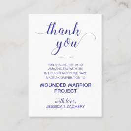 Navy Blau anstelle von Lieblings-Wohltätigkeit spe Platzkarte