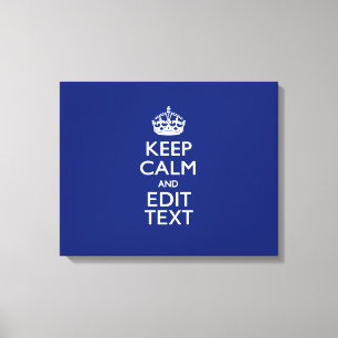 Navy Blau Behalte Ruhe und Text bearbeiten Persona Leinwanddruck