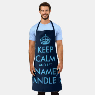 Navy Blau behielt ruhig und ließ es verrückt GRILL Schürze