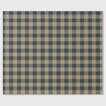Navy Blau Beige Buffalo Karo Festtags Kariert