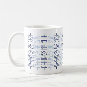 Navy & Blau Benutzerdefinierte Immer Du Versteckte Kaffeetasse