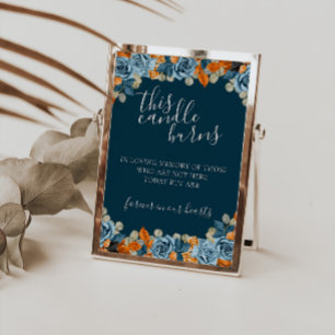 Navy Blau diese Kerze verbrüht sich in das Liebesg Poster