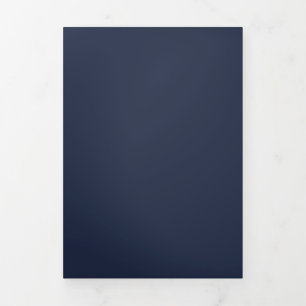 Navy Blau Dreifach-gefaltete Programmkarte