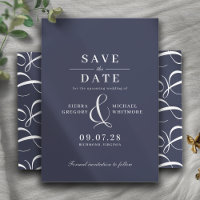 Navy Blau | Elegante moderne Vintage-Typografie