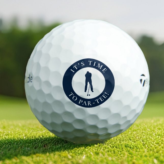 Navy Blau – Es ist Zeit, lustig zu feiern: Lustige Golfball (Navy Blue It’s Time to Par-Tee Funny Golfer Saying Golf Balls)