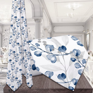 Navy Blau Eukalyptus Grün Wasserfarben Hochzeit Krawatte