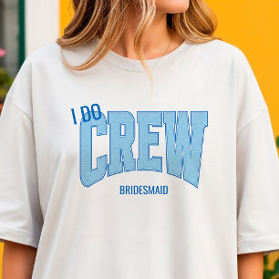 Navy + Blau Faux Glitter I DO CREW Junggesellinnen T-Shirt