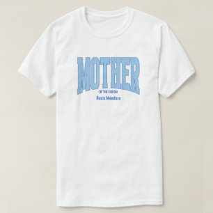 Navy + Blau Faux Glitter MUTTER DES BRÄUTIGAMS T-Shirt