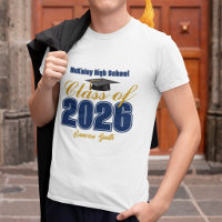 Navy Blau Gold Abschlussjahrgang 2026 Individuelle