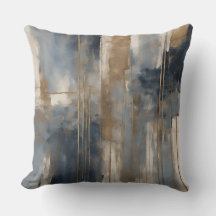 Navy Blau Gold Beige Abstrakte Wasserfarbe